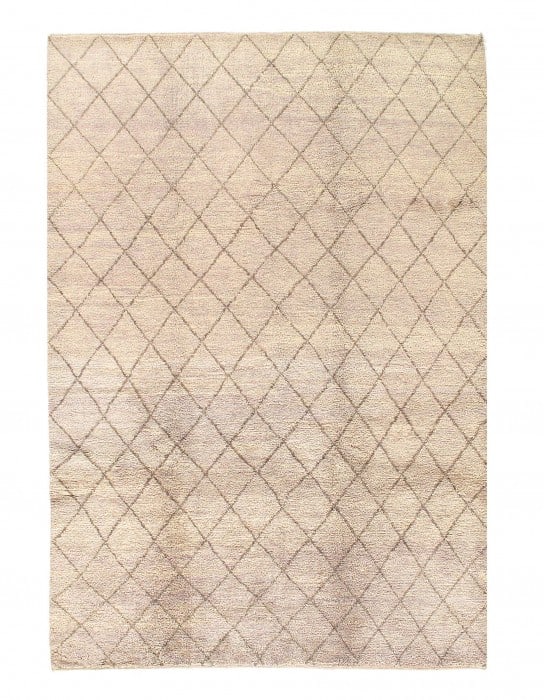 Gray color hand knotted Moroccon 6'3'' X 9': Gray color hand knotted Moroccon 6'3'' X 9' - New, Moroccan, Hand-Knotted, Lamb's Wool, 300 -D06466- 862.This item is part of our fine auction collection which includes many fine home accessories incl
