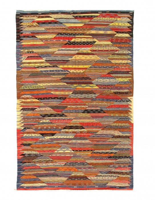 Fine Hand woven Flat Weave Vintage Moroccan 6' X 9'5'' (1 of 3)