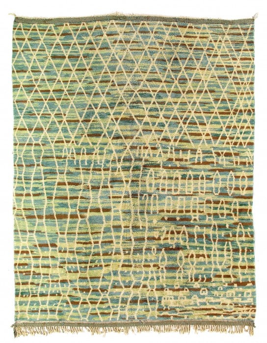 Fine Hand Knotted Vintage Authentic Moroccan 11'5'' X 13' (1 of 9)