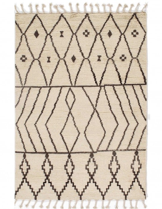 Ivory fine hand Knotted Moroccon rug 5'5'' X 7'6'' (1 of 3)