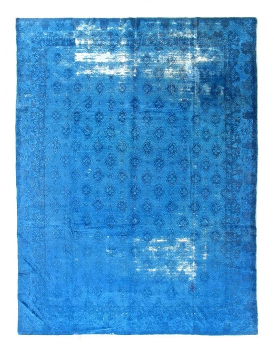 Fine Hand knotted Vintage overdye rug 9'1'' X 11'6'' (1 of 3)