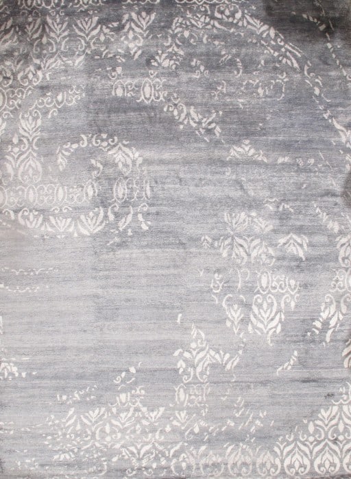 Gray Modern Bamboo silk Rug 10' X 14' 7'' (1 of 7)