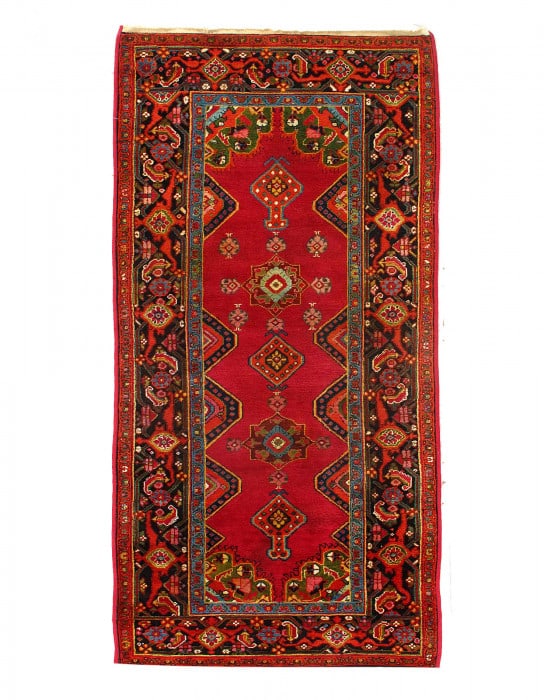Rust Russian Antique Kazak 3'8"X 7'5" (1 of 3)