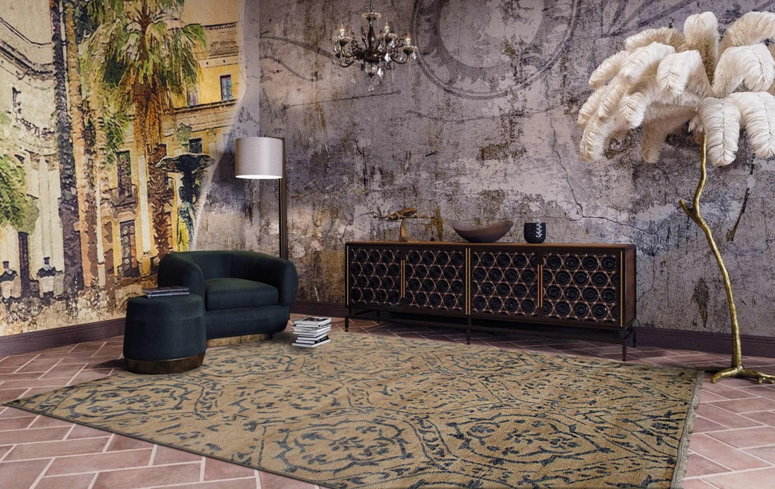 Ivory Oushak Design 8' x 10' - 4