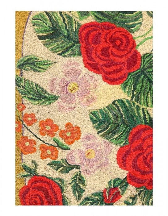 American Antique Hooked Rug 2'11'' X 4'7'' - 2