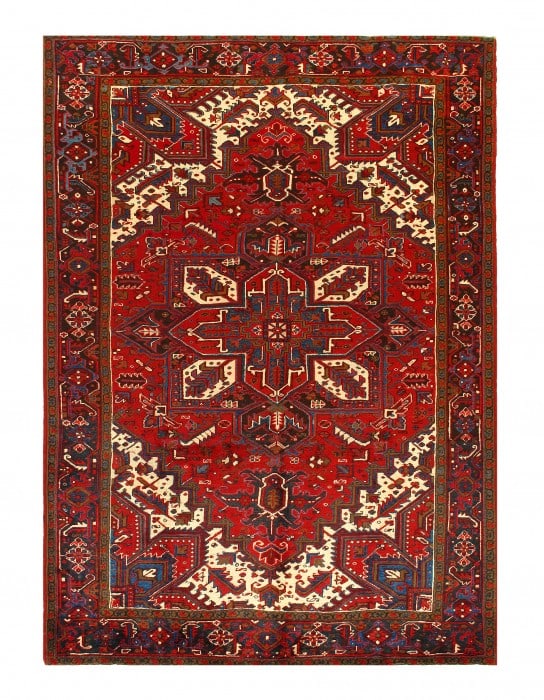 Rust Antique Persian Heriz Serapi Rug 6'6'' X 8'11'' (1 of 3)