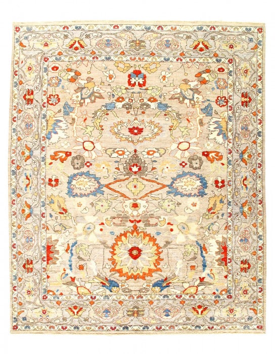 Fine Hand knotted Persian Heriz design 8'1'' X 9'8'': Fine Hand knotted Persian Heriz design 8'1'' X 9'8'' - New, Heriz, Hand-Knotted, Lamb's Wool, 300 -D14107- 862.This item is part of our fine auction collection which includes many fine home accessorie