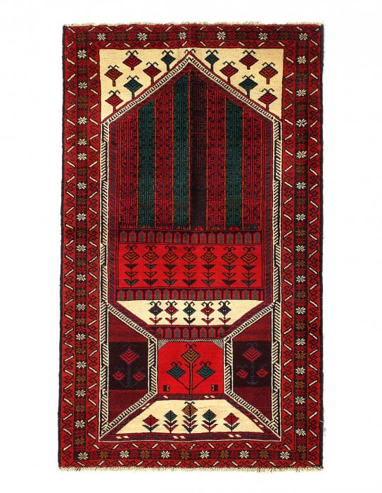 Afghan Baluch Rug 3'X 4'8" (1 of 3)