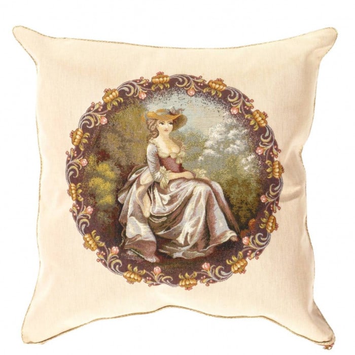 Decorative Tapestry Pillow 22 "X 22'' (1 of 2)