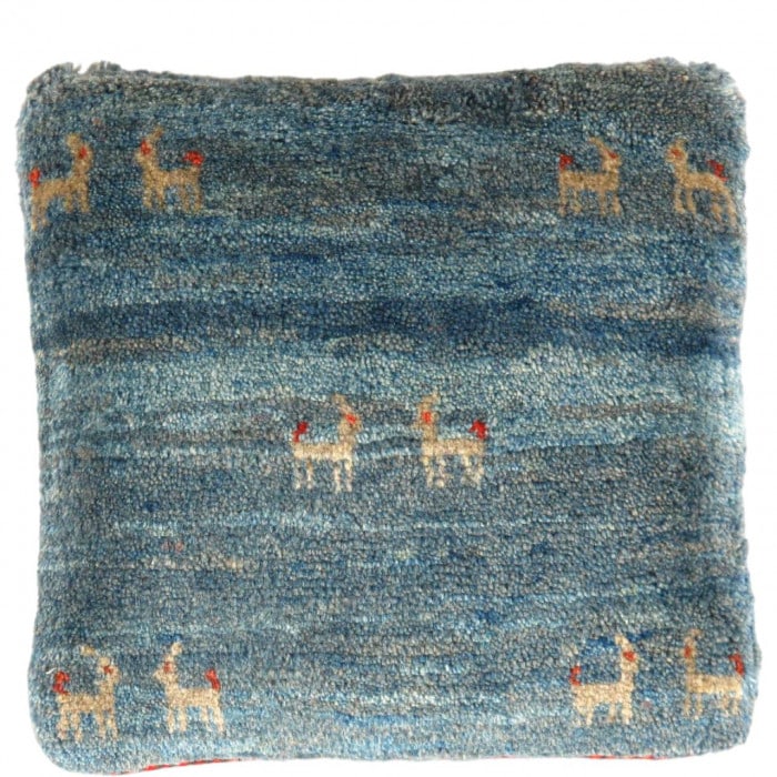 Fine Hand knotted Persian Gabbeh pillow 15'' X 15'': Fine Hand knotted Persian Gabbeh pillow 15'' X 15'' - New, Gabbeh, Handmade , Lamb's Wool, 300 -PG 153- 862.This item is part of our fine auction collection which includes many fine home accessories i