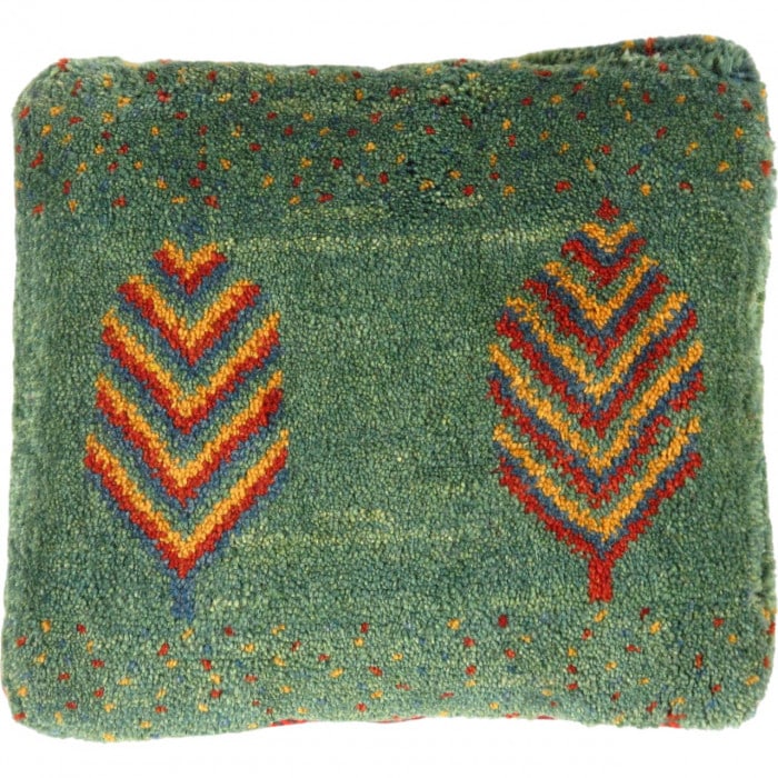 Fine Hand knotted Gabbeh pillow 15"x 17" (1 of 2)