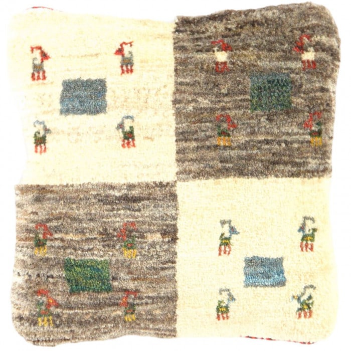 Fine Hand knotted Gabbeh pillow 14"X 16" (1 of 2)