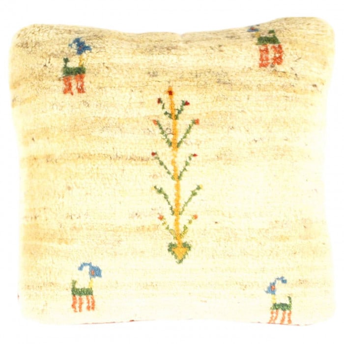 Fine Hand knotted Gabbeh pillow 16"X 16" (1 of 2)