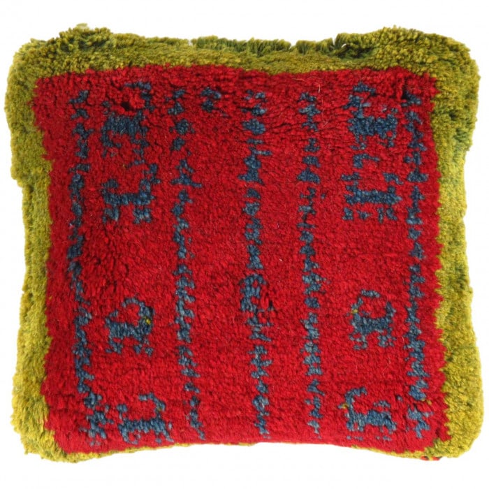 Fine Hand knotted Gabbeh pillow 15"X 15" (1 of 2)