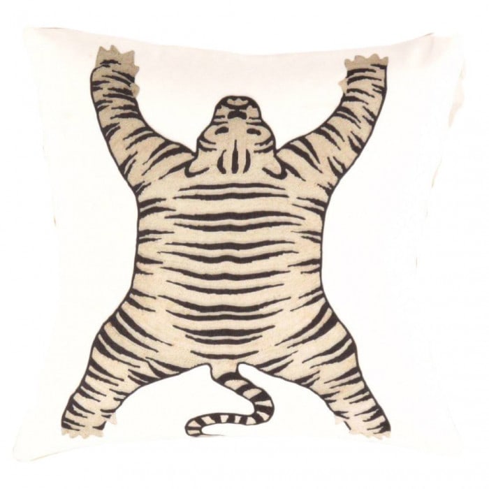 Turkish Fine Silk tiger Pillow 20" (1 of 2)