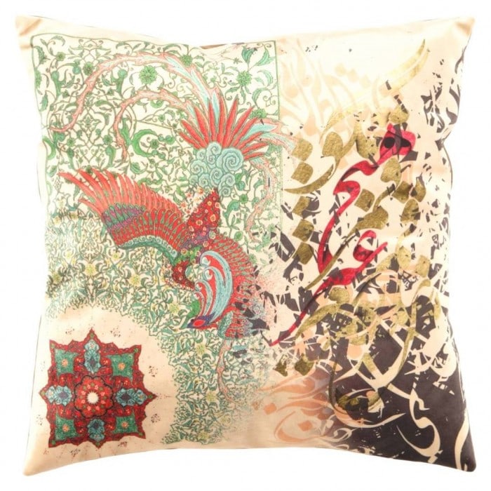 Traditional Calligraphy Velvet Pillow 20'' X 20'' (1 of 2)