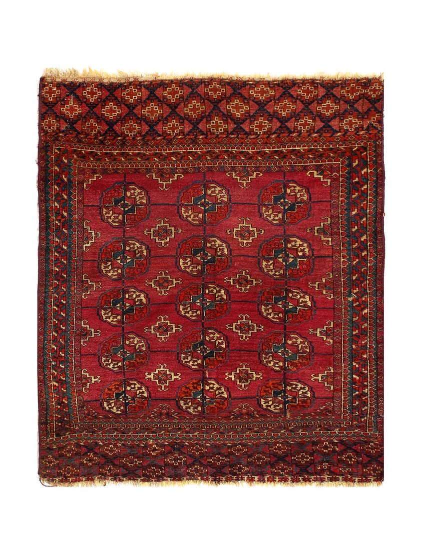 Fine Hand knotted Antique Turkaman rug 3' X 3'7'' (1 of 3)