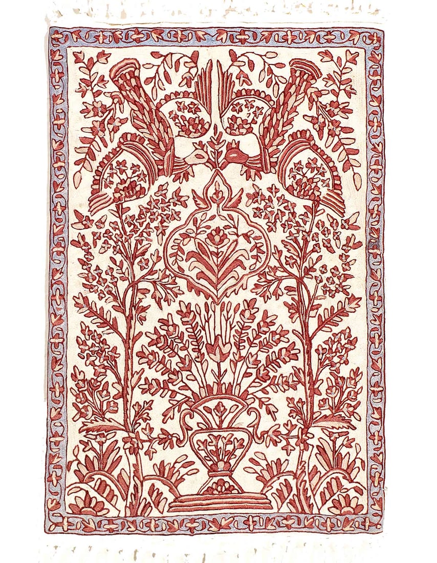 Fine Flat Weave Chinese Aubusson 2'X 3': Fine Flat Weave Chinese Aubusson 2'X 3' - CIRCA 1960, Aubusson, Hand-Woven, Lamb's Wool, 300 -D15094- 862.This item is part of our fine auction collection which includes many fine home accessories inc