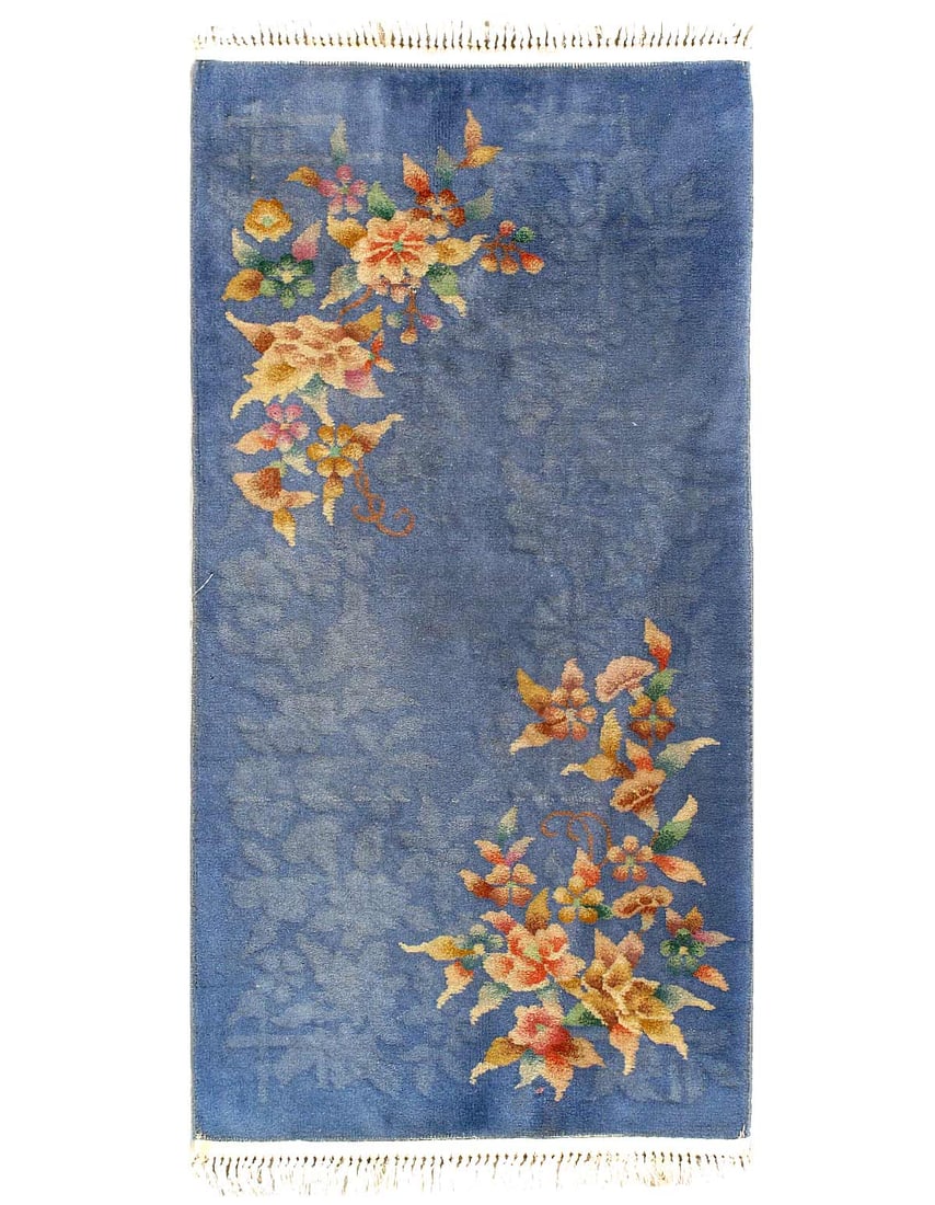 Antique Chinese Art Deco 2'X 4': Antique Chinese Art Deco 2'X 4' - CIRCA 1920, Art Deco, Hand-Knotted, Lamb's Wool, 300 -D15281- 862.This item is part of our fine auction collection which includes many fine home accessories including