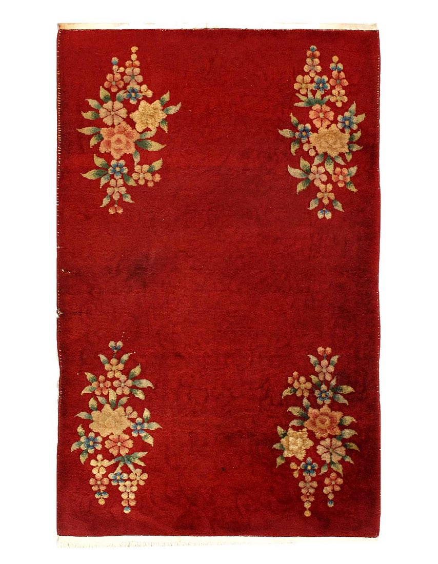 Antique Chinese Art Deco 3'2"X 5': Antique Chinese Art Deco 3'2"X 5' - CIRCA 1920, Art Deco, Hand-Knotted, Lamb's Wool, 300 -D15283- 862.This item is part of our fine auction collection which includes many fine home accessories includi