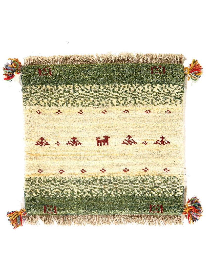 Fine Hand knotted Persian Gabbeh 1'4"X 1'4": Fine Hand knotted Persian Gabbeh 1'4"X 1'4" - NEW, Gabbeh, Hand-Knotted, Lamb's Wool, 300 -D09731- 862.This item is part of our fine auction collection which includes many fine home accessories includ