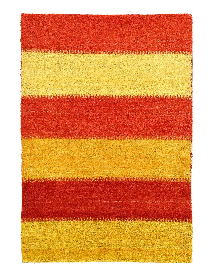 Hand Knotted Gabbeh Rug 4'X 6': Hand Knotted Gabbeh Rug 4'X 6' - CIRCA 1990, Gabbeh, Hand-Knotted, Lamb's Wool, 300 -D15358- 862.This item is part of our fine auction collection which includes many fine home accessories including an