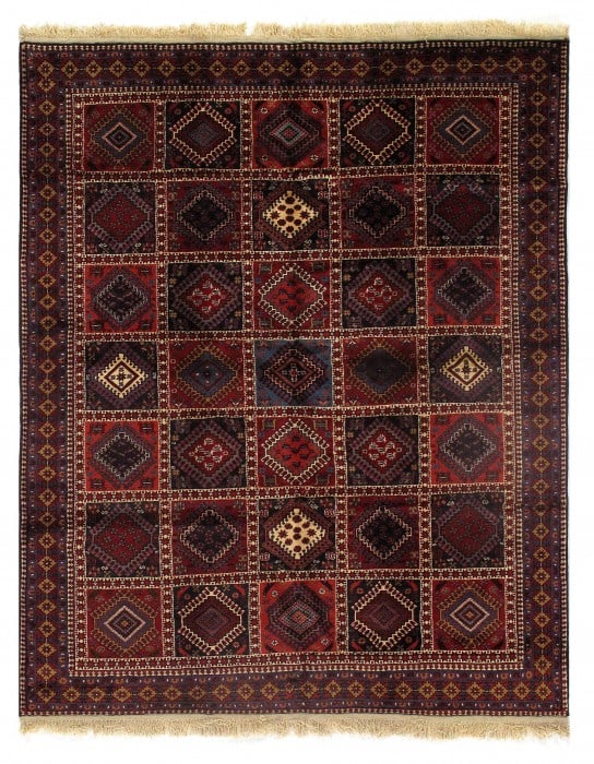 Red Persian Hand Knotted yalameh 6'7'' X 8'2'': Red Persian Hand Knotted yalameh 6'7'' X 8'2'' - New, Yalameh, Hand-Knotted, Lamb's Wool, 300 -D09569- 862.This item is part of our fine auction collection which includes many fine home accessories in