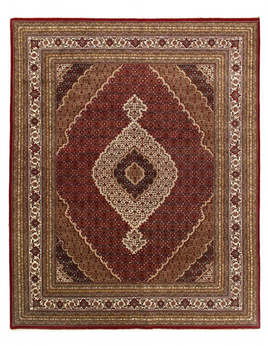 Genuine Tabriz Fish Design Silk & Wool Pile Rug 8'X 10': Genuine Tabriz Fish Design Silk & Wool Pile Rug 8'X 10' - New, Tabriz, Hand-Knotted, Wool & Silk, 300 -D15128- 862.This item is part of our fine auction collection which includes many fine home access