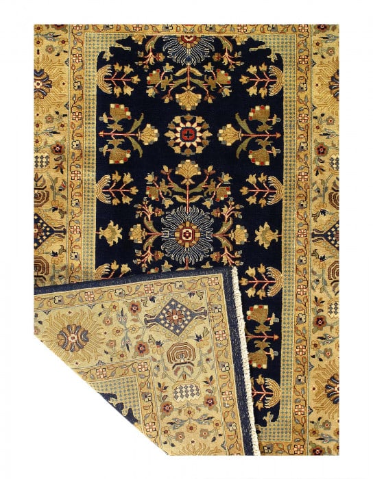 Navy Tabriz Design 4' X 6' - 3