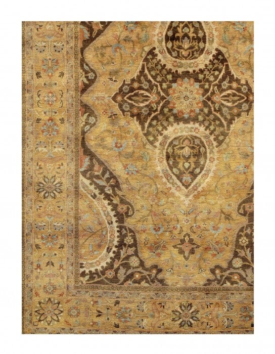 Ivory Tabriz Design 6' X 9' - 2