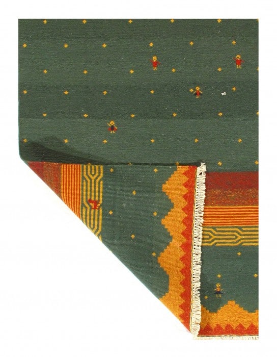 Multi color Flat Weave Sumak 5' X 8' - 3