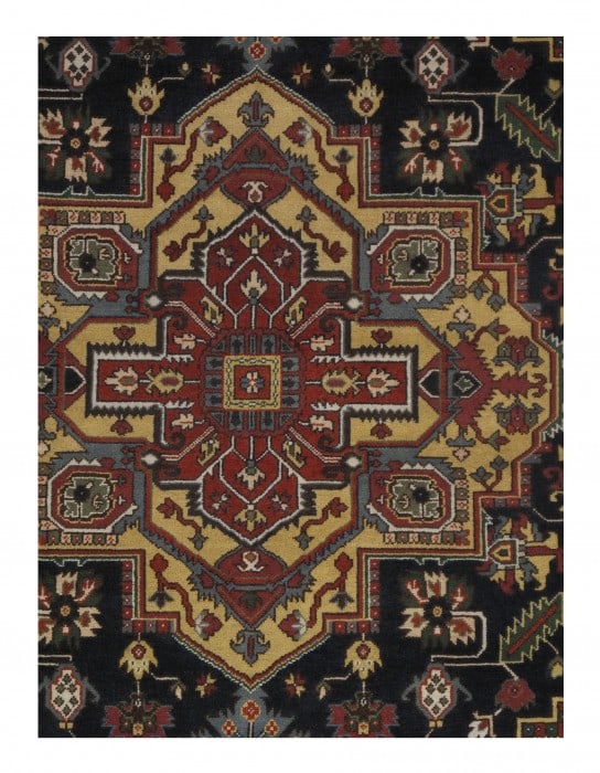 Navy Persian Serapi Design 9' X 12' - 2