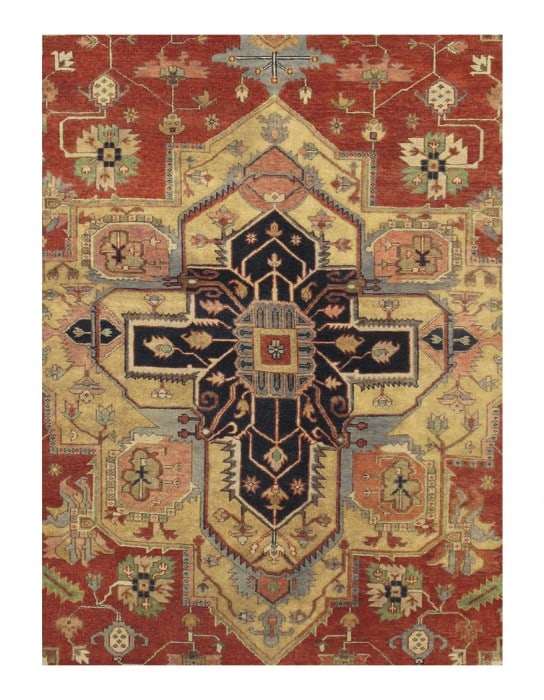 Rust Persian Serapi P-10B design 9' x 12' - 3