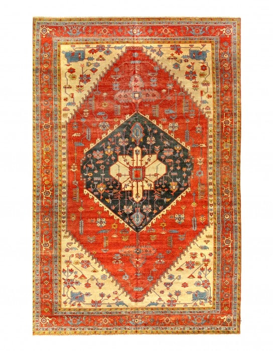 Rust Fine Hand Knotted Persian serapi Design 12'3'' X 18'6'' (1 of 8)