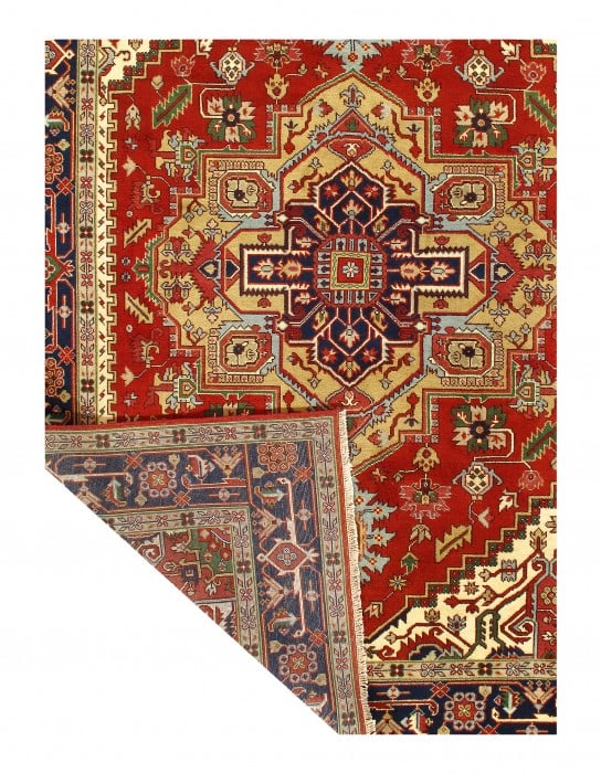 Rust Fine Hand-Knotted Serapi Design 9' X 12' - 3