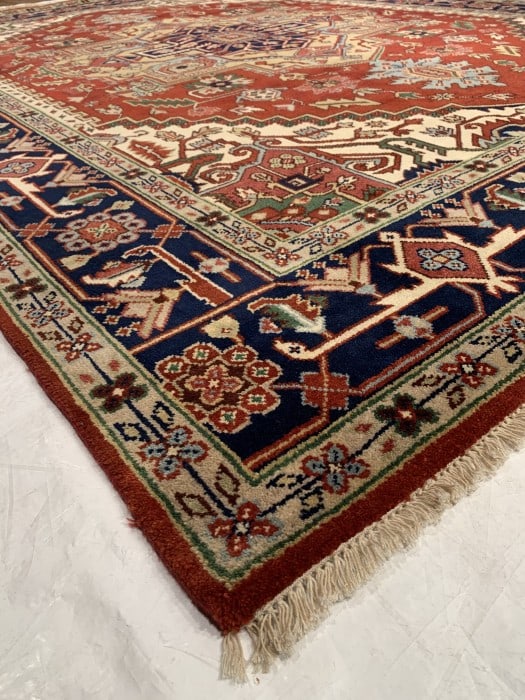 Rust Fine Hand-Knotted Serapi Design 9' X 12' - 6