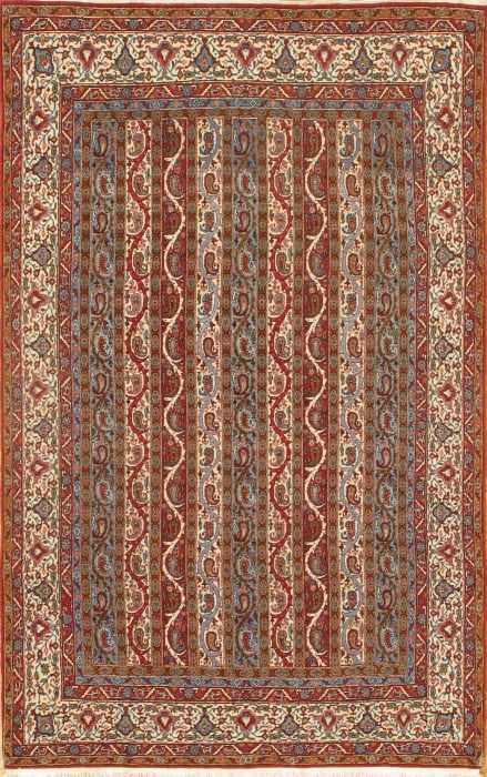 Multi Color Persian Antique Qum 4'4'' X 6'11'' (1 of 1)