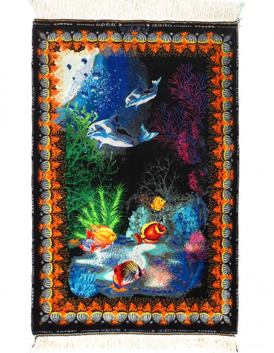 Fine Hand knotted Persian Pure silk Qum rug 2' X 2'11'': Fine Hand knotted Persian Pure silk Qum rug 2' X 2'11'' - New, Qum, Hand-Knotted, Pure Silk, 300 -D14254- 862.This item is part of our fine auction collection which includes many fine home accessories