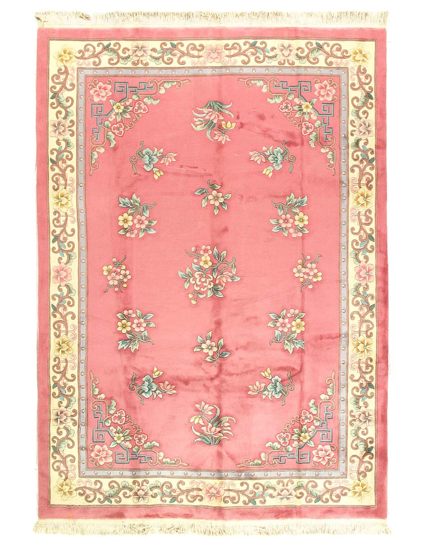 Pink Chines peking 8'5"X 11'11": Pink Chines peking 8'5"X 11'11" - CIRCA 2000, Peking, Hand-Knotted, Lamb's Wool, 300 -13280- 862.This item is part of our fine auction collection which includes many fine home accessories including an