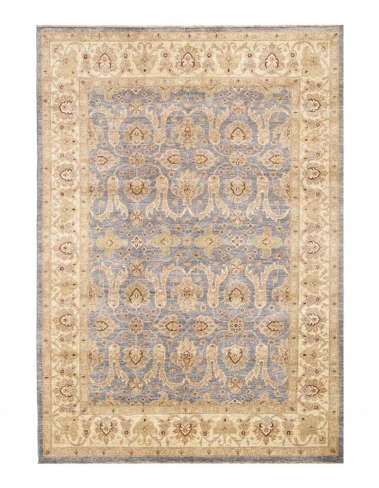 Gray Fine Oushak 6'9"x9'8": Gray Fine Oushak 6'9"x9'8" - New, Oushak, Hand-Knotted, Lamb's Wool, 300 -D09766- 862.This item is part of our fine auction collection which includes many fine home accessories including antique