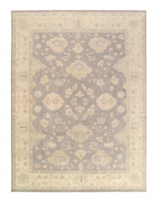Gray Fine Hand Knotted Oushak 9' x 13': Gray Fine Hand Knotted Oushak 9' x 13' - New, Oushak, Hand-Knotted, Lamb's Wool, 300 -D10968- 862.This item is part of our fine auction collection which includes many fine home accessories including