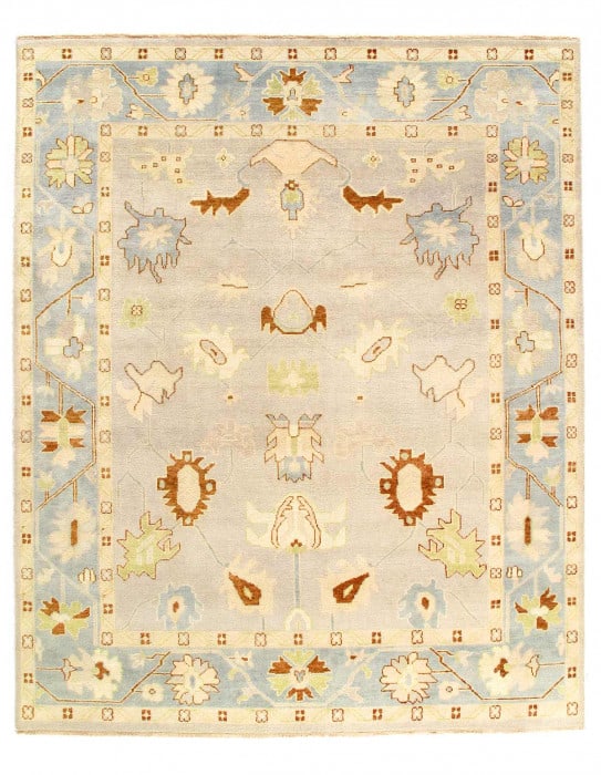 Fine Hand knotted Oushak rug 8' X 9' 11'' (1 of 3)