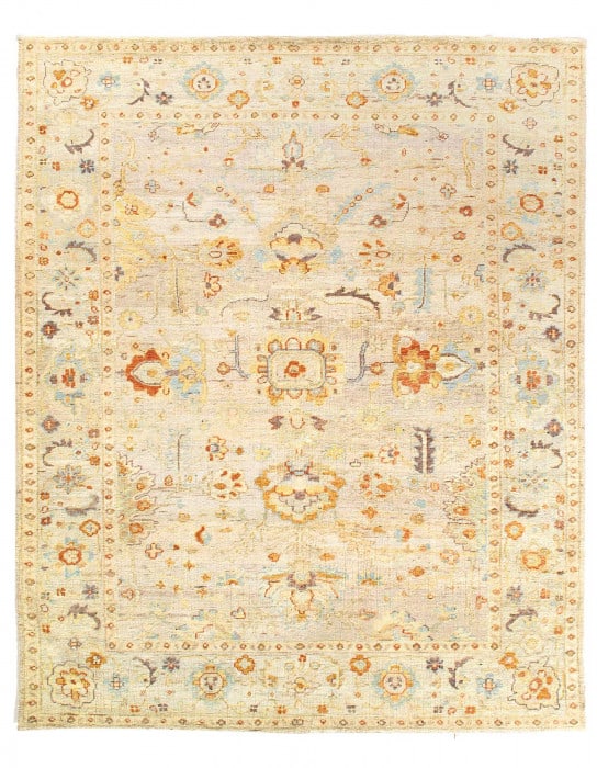 Fine Hand knotted Oushak rug 8'x10': Fine Hand knotted Oushak rug 8'x10' - NEW, Oushak, Hand-Knotted, Lamb's Wool, 300 -D14981- 862.This item is part of our fine auction collection which includes many fine home accessories including anti