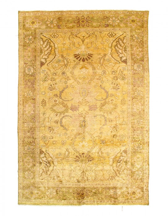 Light gold Fine Hand knotted Oushak rug 5'9"X 9': Light gold Fine Hand knotted Oushak rug 5'9"X 9' - NEW, Oushak, Hand-Knotted, Lamb's Wool, 300 -D15035- 862.This item is part of our fine auction collection which includes many fine home accessories i