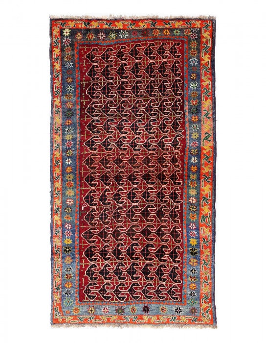 Navy blue Hand knotted Persian vintage NW rug 4'2'' X 7'2'': Navy blue Hand knotted Persian vintage NW rug 4'2'' X 7'2'' - circa 1970, NorthWest, Hand-Knotted, Lamb's Wool, 300 -D14030- 862.This item is part of our fine auction collection which includes many fi