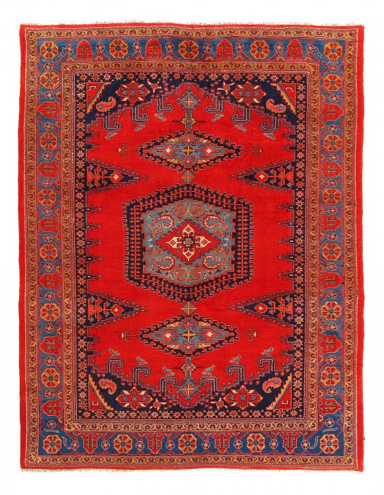 Fine Hand Knotted Persian Vintage Viess rug 7'11'' X 10'4'' (1 of 9)