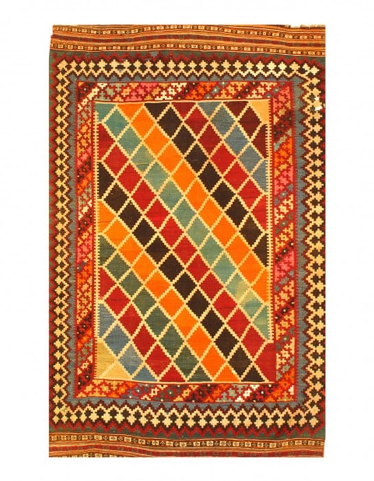Multi color Hand knotted NW Kilim 4'7'' X 7'4'' (1 of 2)