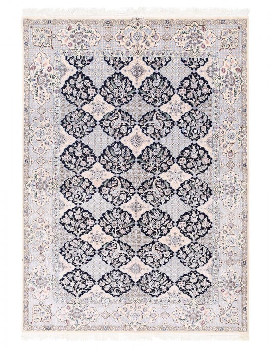 Fine Hand Knotted Persian silk & wool Nain 5'11'' X 8'7'': Fine Hand Knotted Persian silk & wool Nain 5'11'' X 8'7'' - New, Nain, Hand-Knotted, Wool & Silk, 300 -D13305- 862.This item is part of our fine auction collection which includes many fine home access