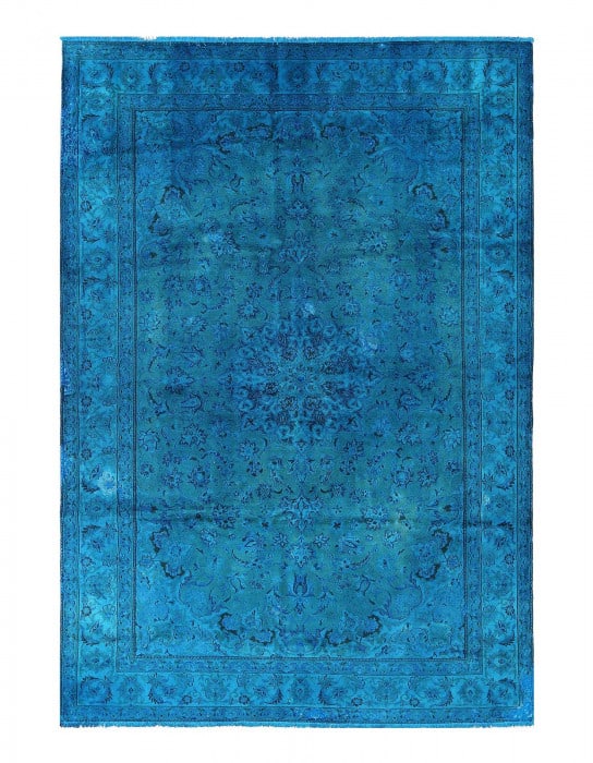 Handmade Over dyed Persian Tabriz rug 6'3'X 9'4": Handmade Over dyed Persian Tabriz rug 6'3'X 9'4" - circa 1990, Nain, Hand-Knotted, Lamb's Wool, 300 -D14001- 862.This item is part of our fine auction collection which includes many fine home accessor