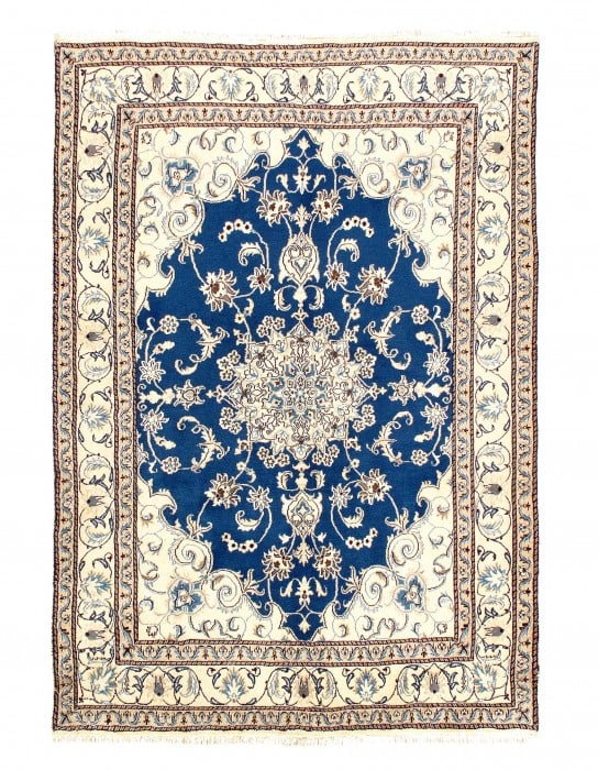 Fine Hand Knotted Persian Nain 5'3'' X 7'9'': Fine Hand Knotted Persian Nain 5'3'' X 7'9'' - New, Nain, Hand-Knotted, Lamb's Wool, 300 -D06583- 862.This item is part of our fine auction collection which includes many fine home accessories includi